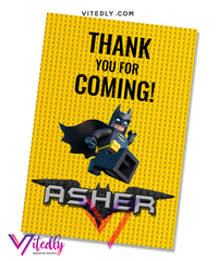 Batman LEGO Thank you card