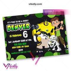 Ben 10 Birthday Invitation