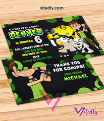 Ben 10 Party Invitation