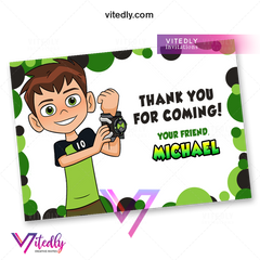 Ben 10 Thank you card