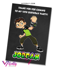 Ben 10 Thank you card