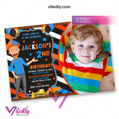 Blippi Birthday Invitation