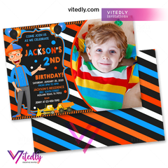 Blippi Birthday Invitation
