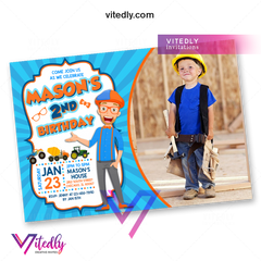 Blippi Birthday Invitation, Blippi Invites