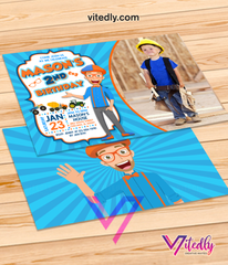Blippi Birthday Invitation, Blippi Invites