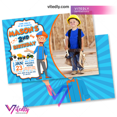 Blippi Birthday Invitation, Blippi Invites