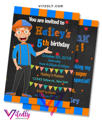 Blippi Invitation