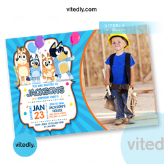 Bluey Birthday Invitation