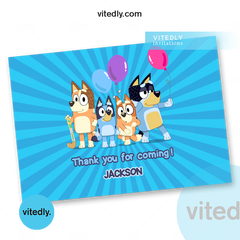 Bluey Birthday Invitation