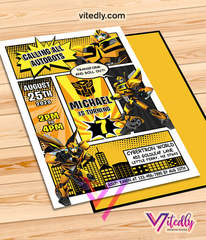 BumbleBee Invitation, Transformers Invitation