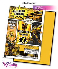 BumbleBee Invitation, Transformers Invitation