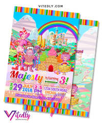Candyland Birthday Invitation