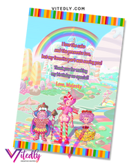 Candyland Thank you card