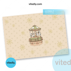 Carousel invitation back design