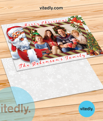 Christmas Card , Christmas Card with Photo Christmas Card, Santa Claus Card