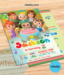 Cocomelon Birthday Invitation, Cocomelon Invitation, Cocomelon Invite, Cocomelon Party Invitation