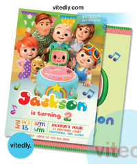 Cocomelon Birthday Invitation, Cocomelon Invitation, Cocomelon Invite, Cocomelon Party Invitation