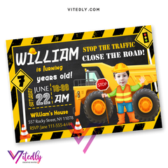 Construction Birthday Invitation