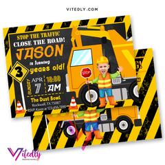 Construction Birthday Invitation