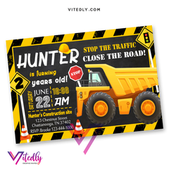 Dump Truck Invitation