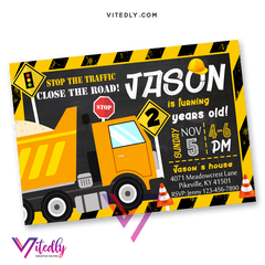 Dump Truck Invitation