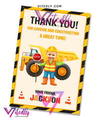 Dump Truck Thank you card
