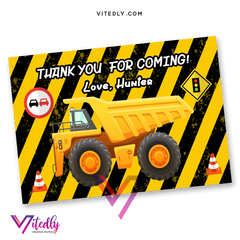 Dump Truck Thank you card