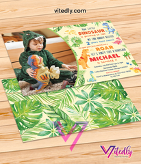 Dinosaur Birthday Invitation, Dinosaur Invitation