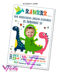 Dinosaur Birthday Invitation