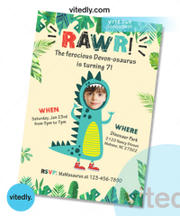 Dinosaur Theme Birthday Invitation, Dinosaur Invitation, Dinosaur Birthday Invitation