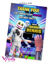 DJ Marshmello Thank you card