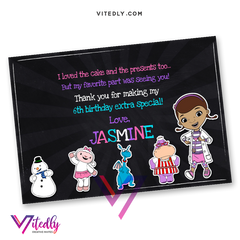 Doc McStuffins Thank you card