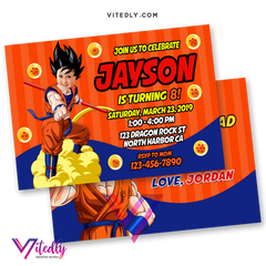 Dragon Ball z Birthday Invitation