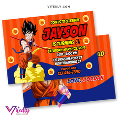 Dragon Ball Z Invitation