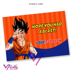 Dragon Ball z Thank you card