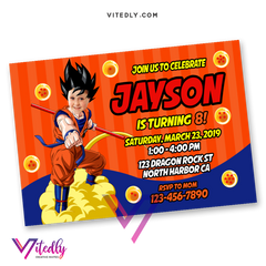 Dragon Ball z Invitation