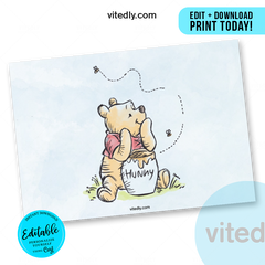 Editable Winnie the Pooh back design