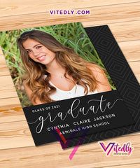 Elegant Graduation Announcement with Photo