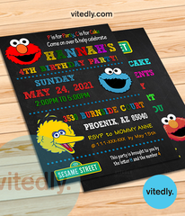 Elmo Invitation, Elmo Birthday Invitation, Elmo, Elmo Birthday Card, Elmo Invites with FREE Thank You Card