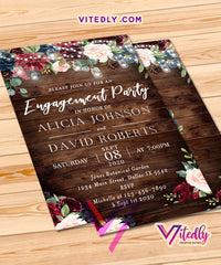 Rustic Engagement Invitation