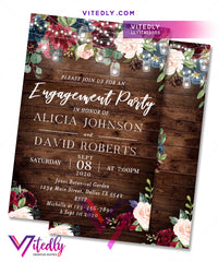 Rustic Engagement Invitation