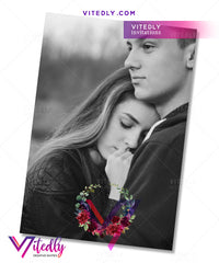 Burgundy Floral Engagement back design