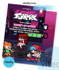 Friday Night Funkin' Invitation | Friday night funkin' birthday invite with FREE Thank you card