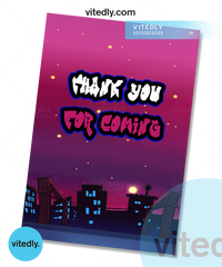 Friday night funkin' thank you card