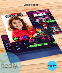 Friday Night Funkin' Party Invitation | Friday Night Funkin' Invitation with Photo