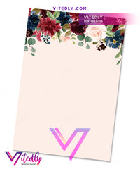 Floral Bat Mitzvah back design