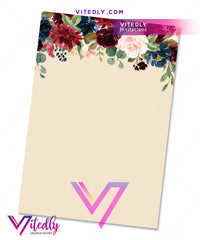 Floral Burgundy Confirmation back design