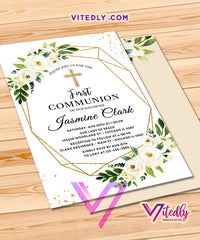 Floral Elegant First Communion for girls