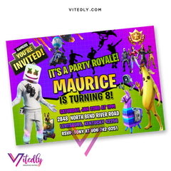 DJ Marshmello Birthday Invitation