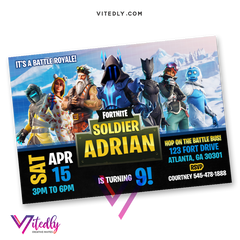 Fortnite Birthday Invitation Season 7